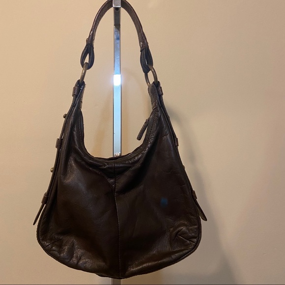 Vintage Via Spiga Brown Leather Mini Hobo Bag - Picture 5 of 6